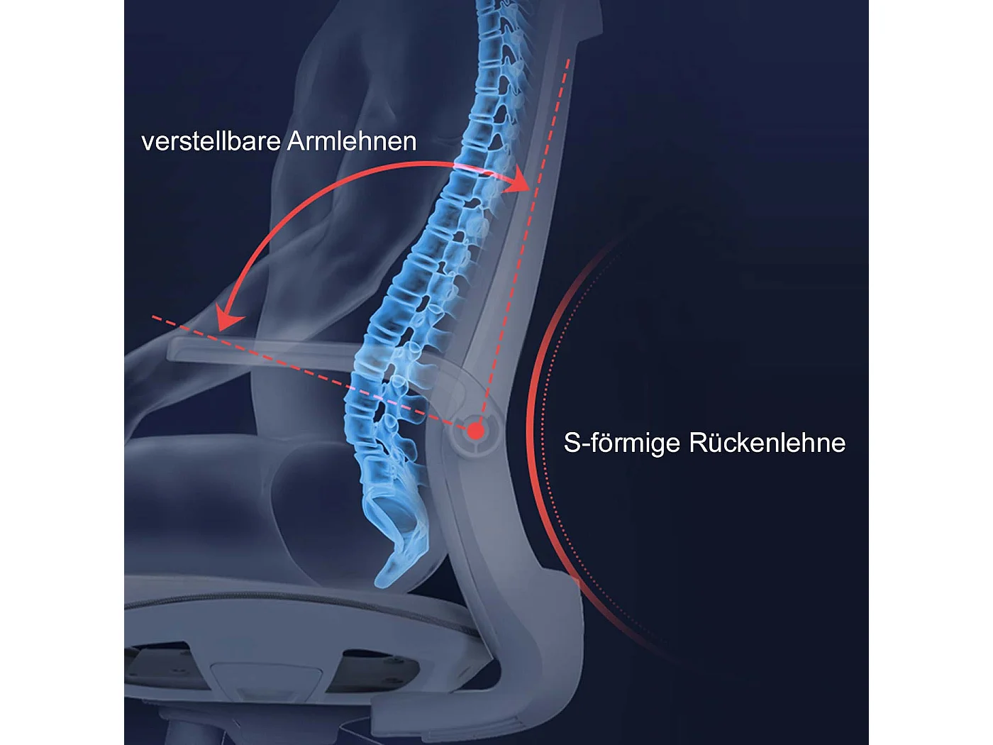 Chaise de bureau SIHOO-J91,  gris