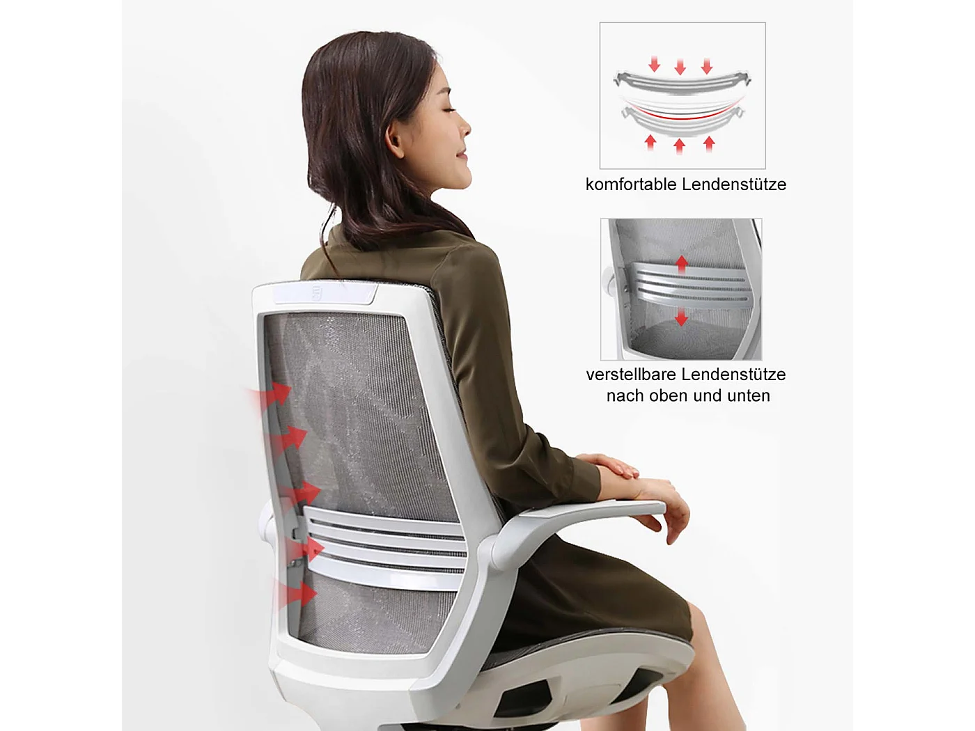 Chaise de bureau SIHOO-J91,  gris