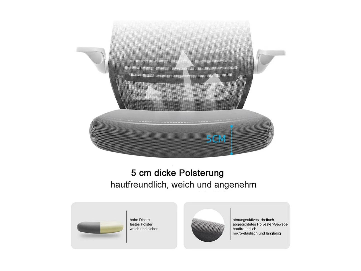 SIHOO-J88 bureaustoel,  zwart