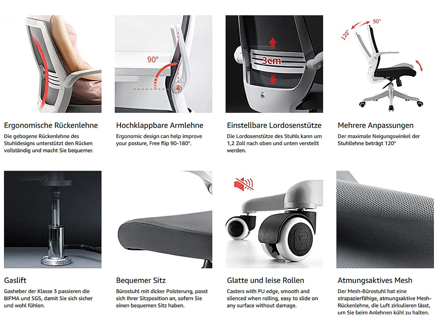 Krzesło biurowe SIHOO-J88,  czarny