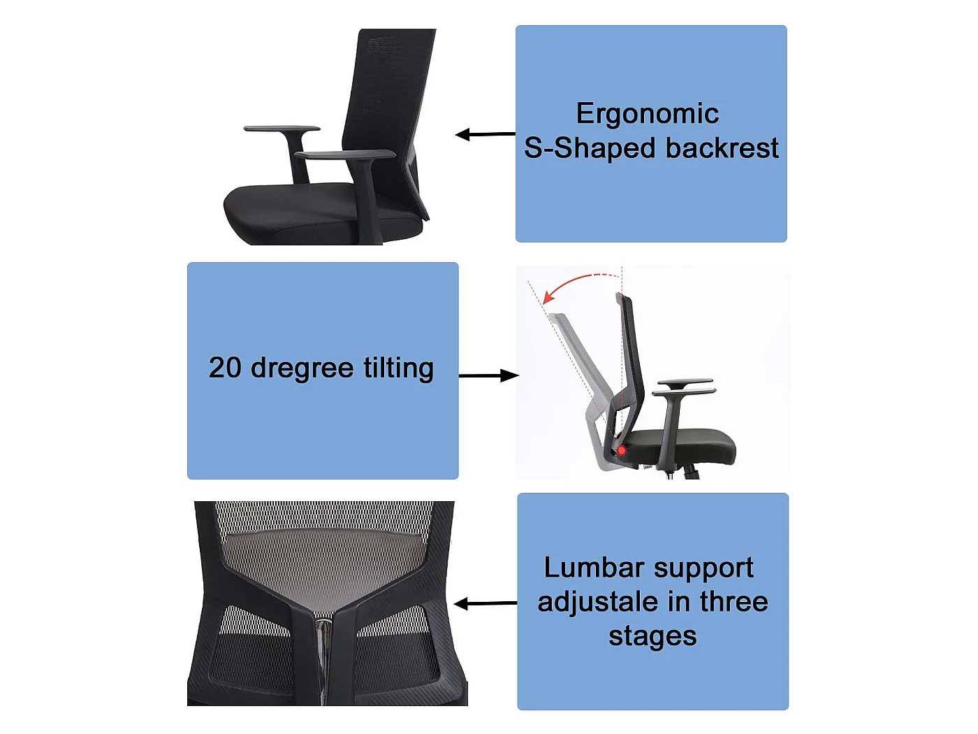 Krzesło biurowe SIHOO-J90,  szary