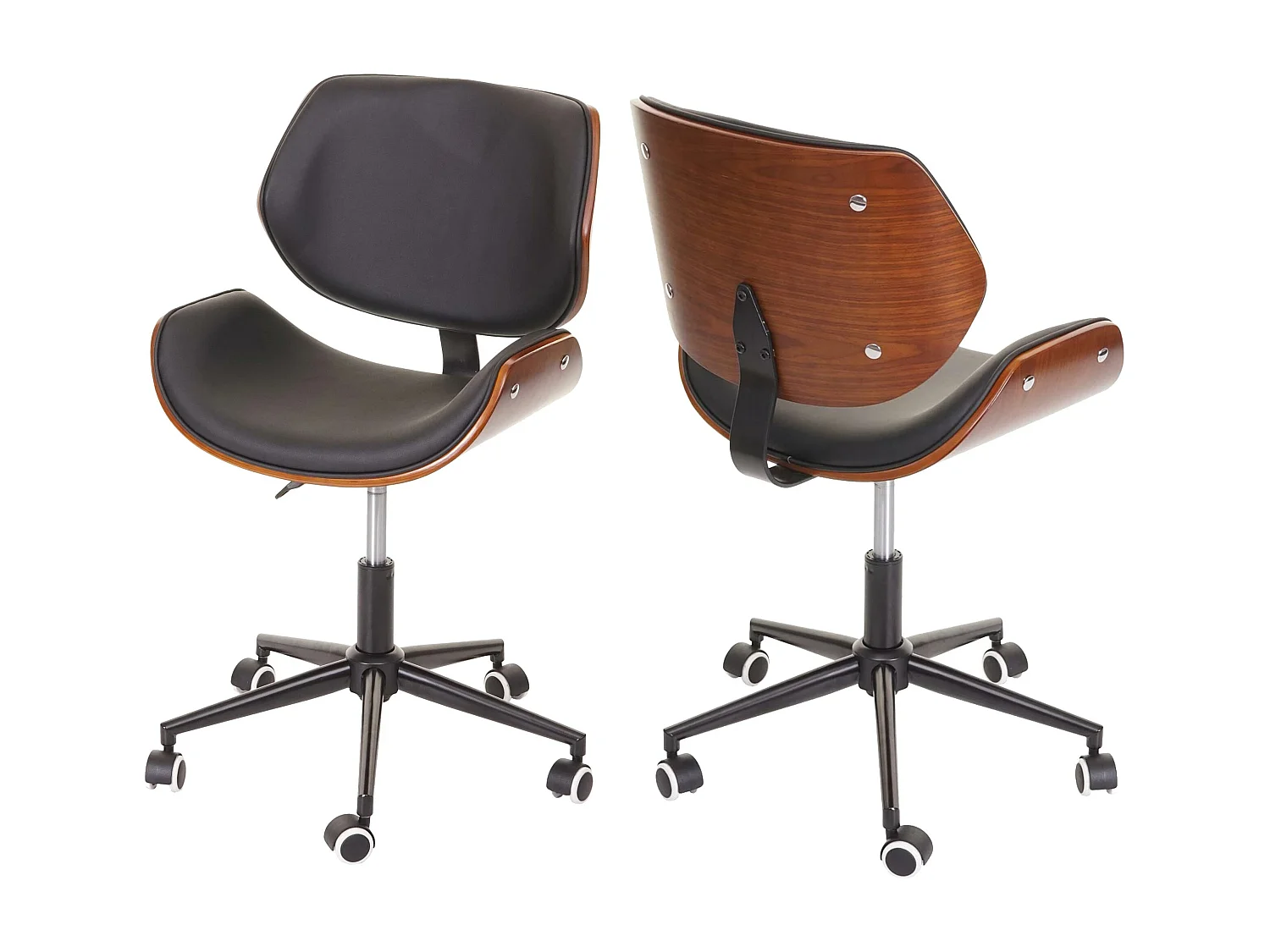 Bureaustoel MCW-G25,  zwart-bruin