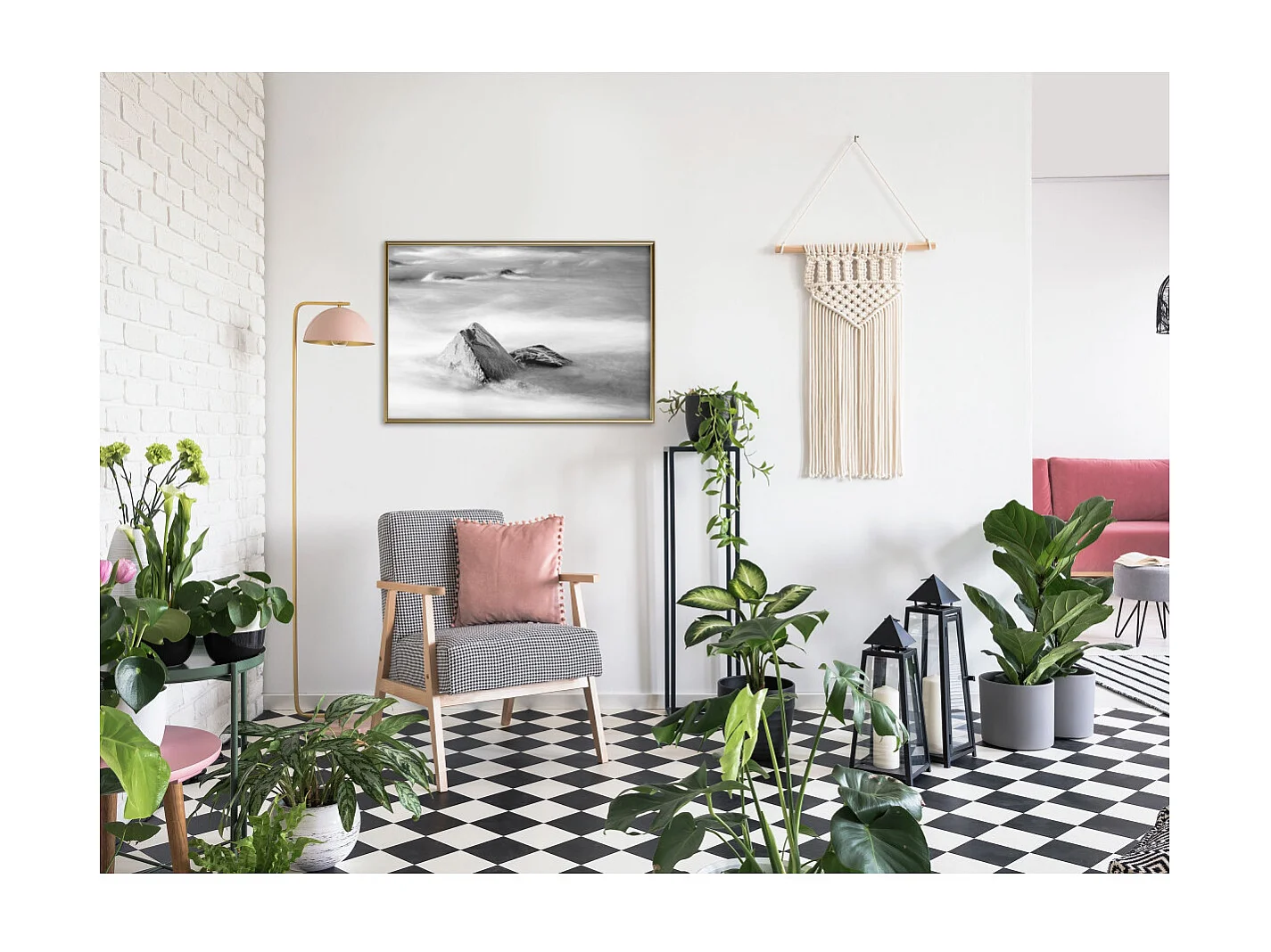 Affiche Murale Encadrée "Loneliness II" 90 x 60 cm Or