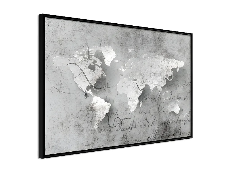 Affiche Murale Encadrée "World of Words" 30 x 20 cm Noir