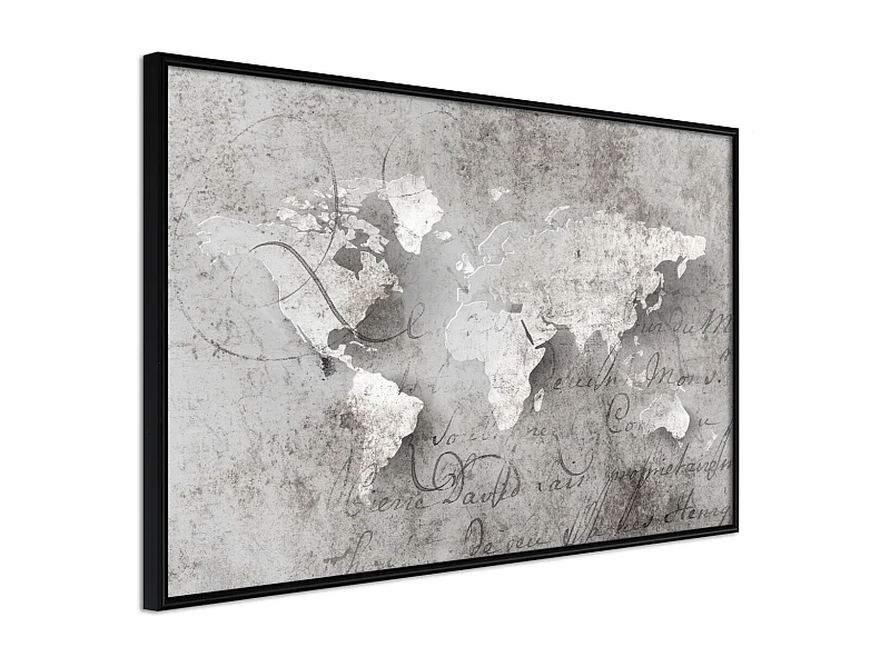 Affiche Murale Encadrée "World of Words" 30 x 20 cm Noir