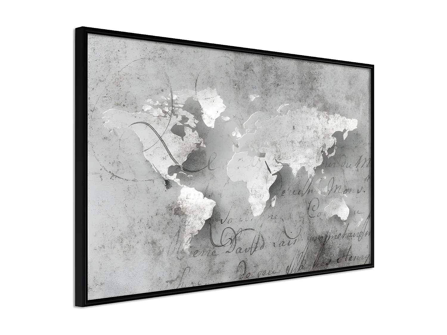 Affiche Murale Encadrée "World of Words" 60 x 40 cm Noir