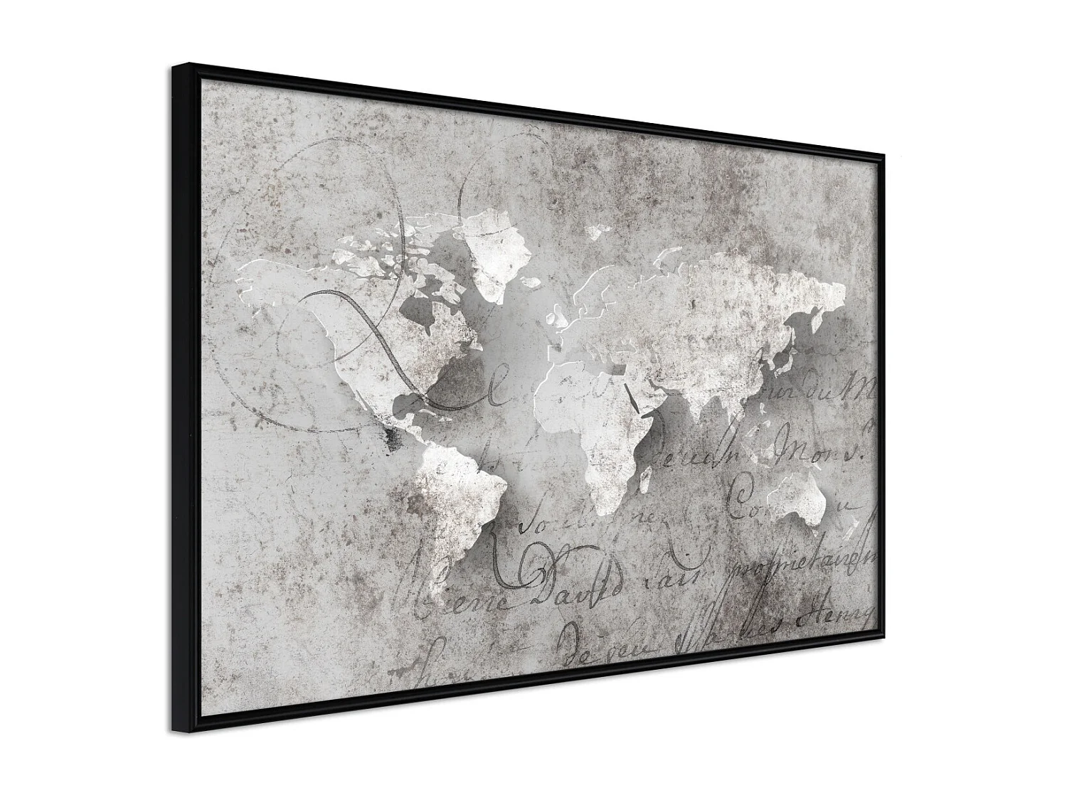 Affiche Murale Encadrée "World of Words" 60 x 40 cm Noir