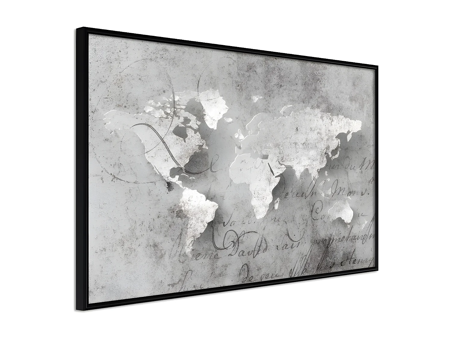 Affiche Murale Encadrée "World of Words" 45 x 30 cm Noir