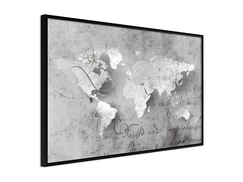 Affiche Murale Encadrée "World of Words" 45 x 30 cm Noir