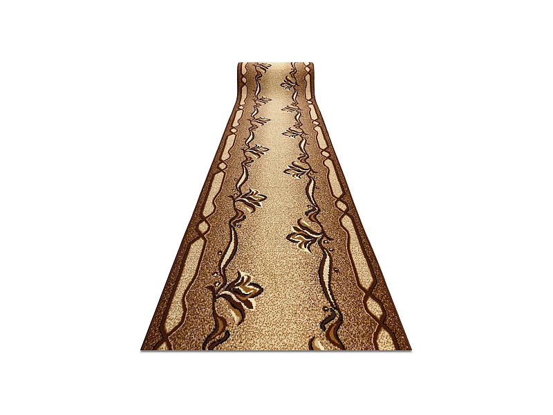 TAPIS DE COULOIR BCF KRZYŚ marron 80x410 cm