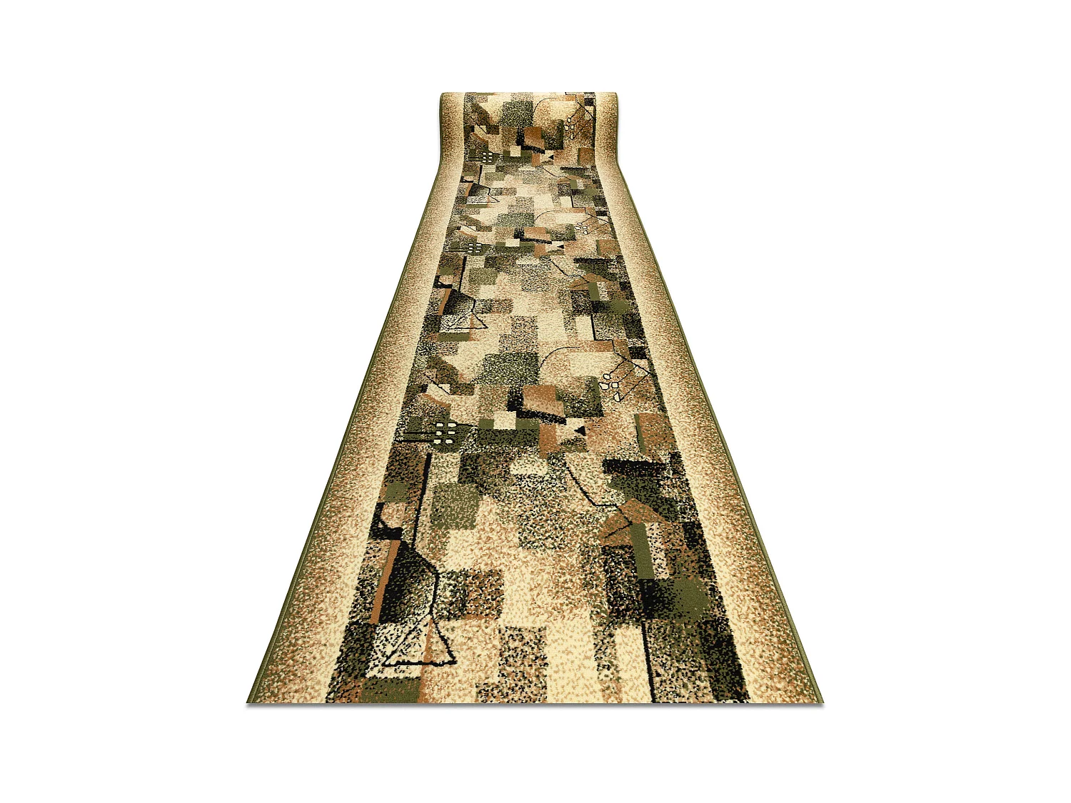 TAPIS DE COULOIR BCF IMPRESJA olive 90x180 cm