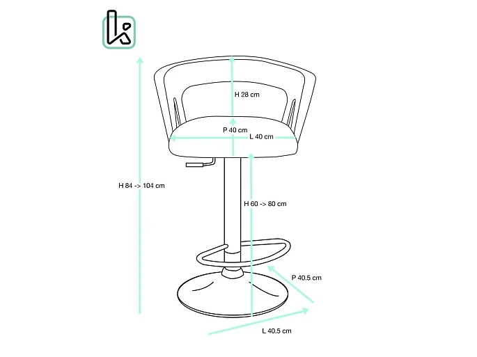 Lot 2 tabourets de bar dossier accoudoir coussin simili pivotant hauteur réglable AYO (noir marron)
