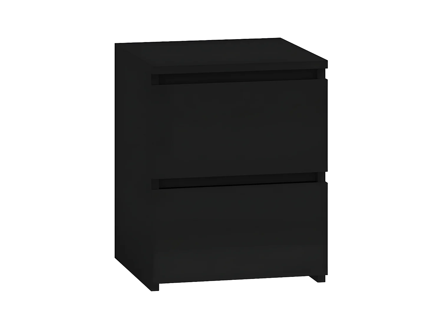 ASTER T2 - Table de chevet moderne chambre - 40x30x30 cm - Table d'appoint 2 tiroirs - Table de nuit