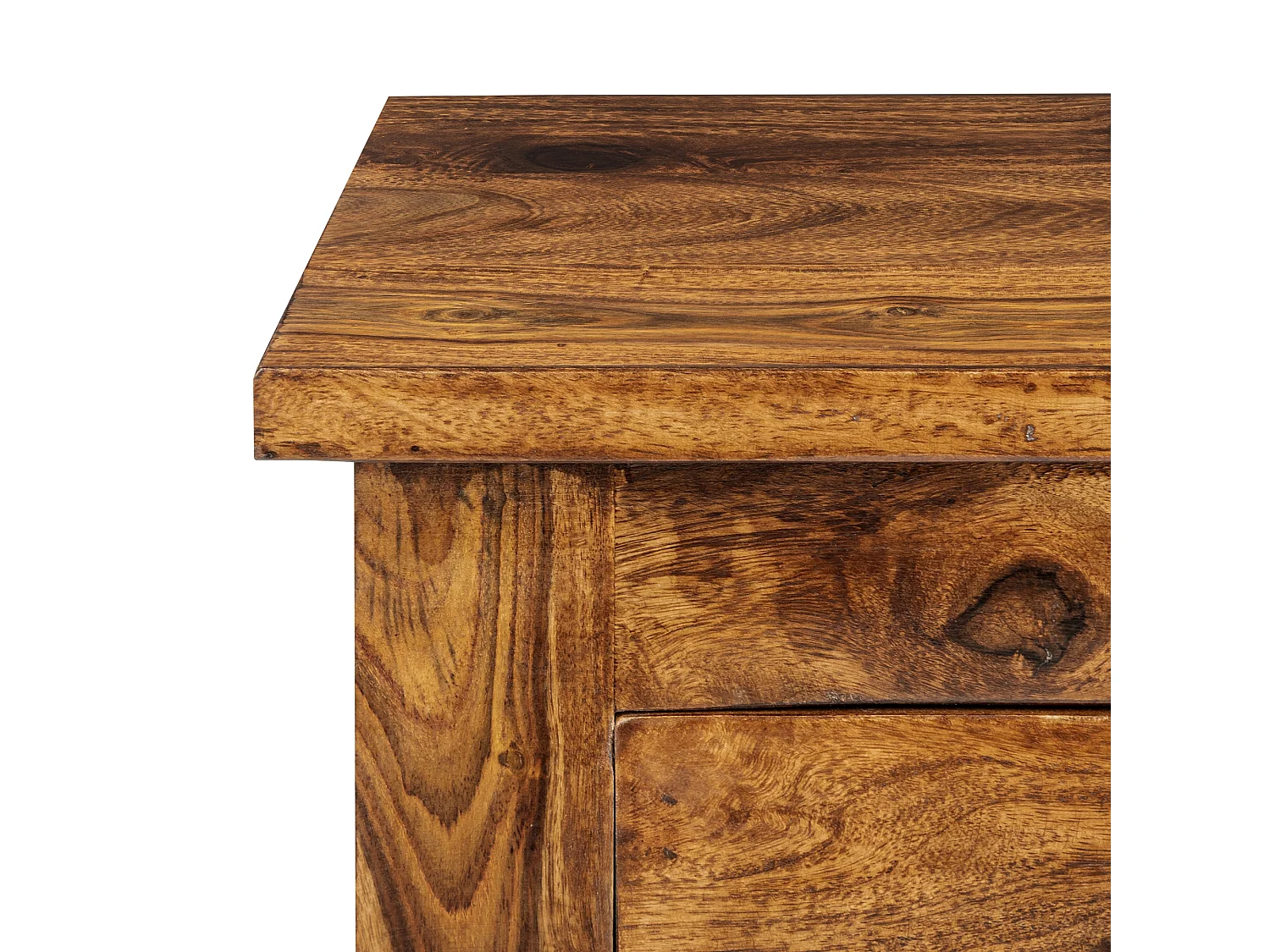 2x Table de chevet bois massif de Sheesham 45x40x60 cm WOMO-DESIGN