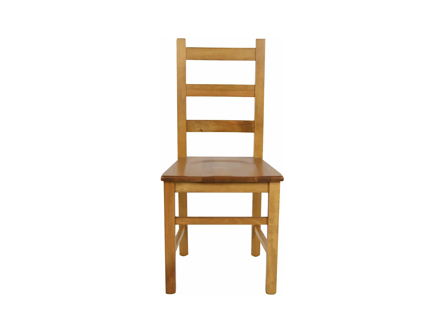 ORTA - Lot de 2 Chaises Teinté Chêne et Assises en Bois