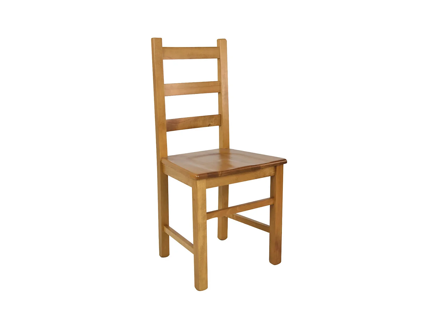 ORTA - Lot de 2 Chaises Teinté Chêne et Assises en Bois
