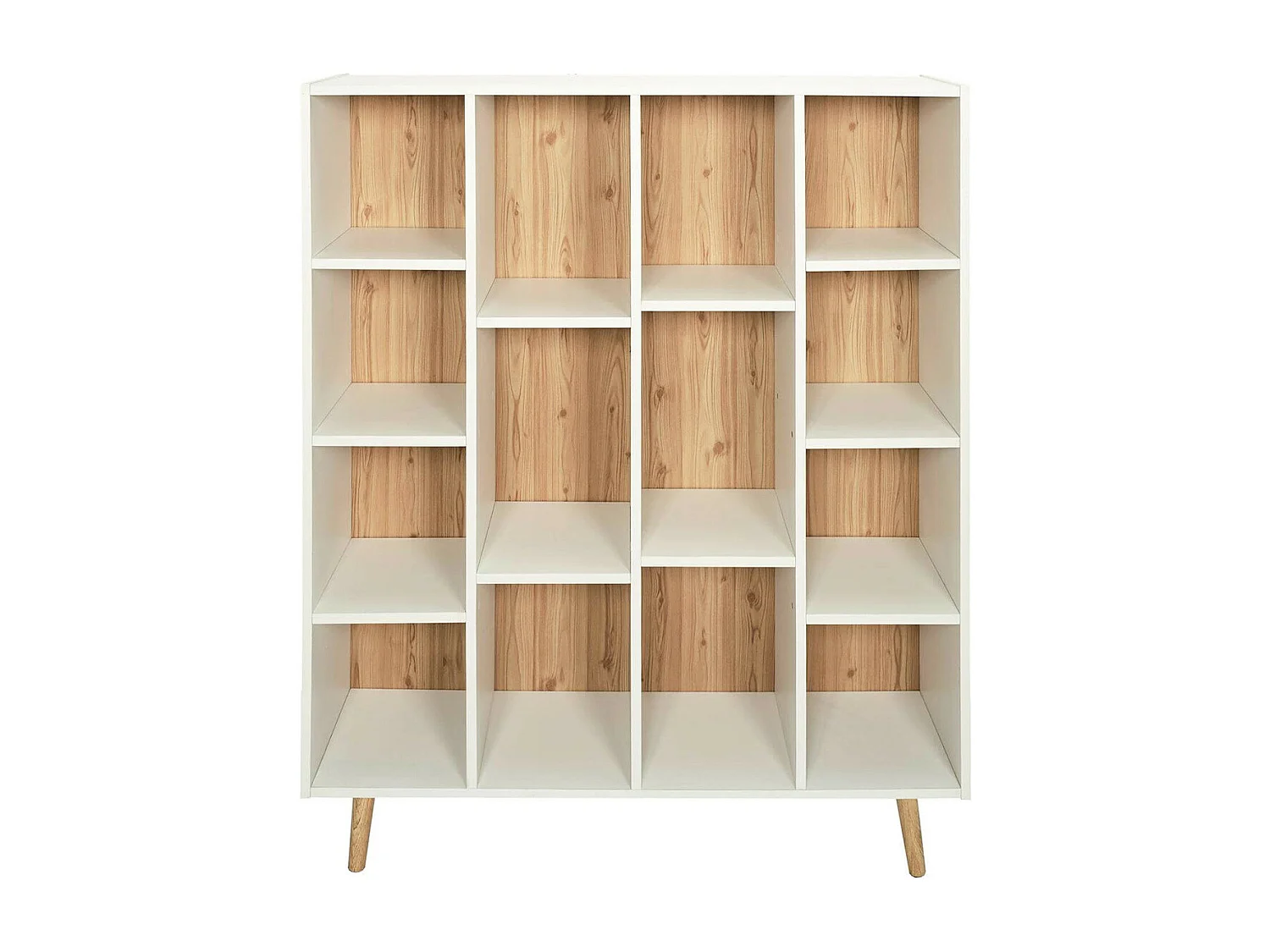 BILLY - Bibliothèque 14 Etagères Blanc et Bois