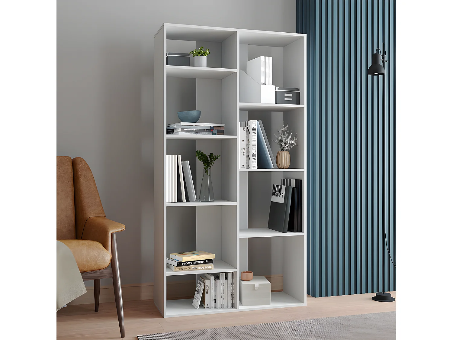 Rayonnage 9 Niches Blanc 185 cm LINEA