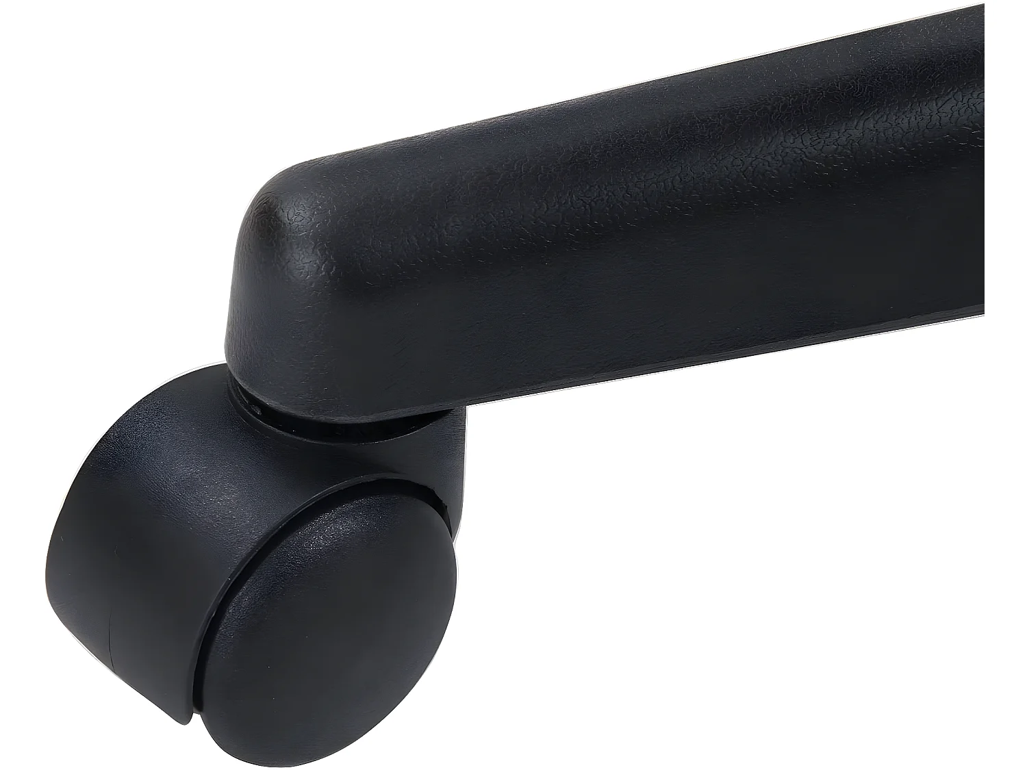 Tabouret à roulettes siège rond simili rembourré pivotant hauteur réglable YE (noir)