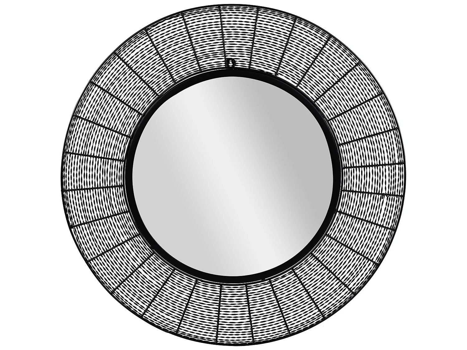 Espejo de pared de metal negro y MDF 84 cm WOMO-DESIGN