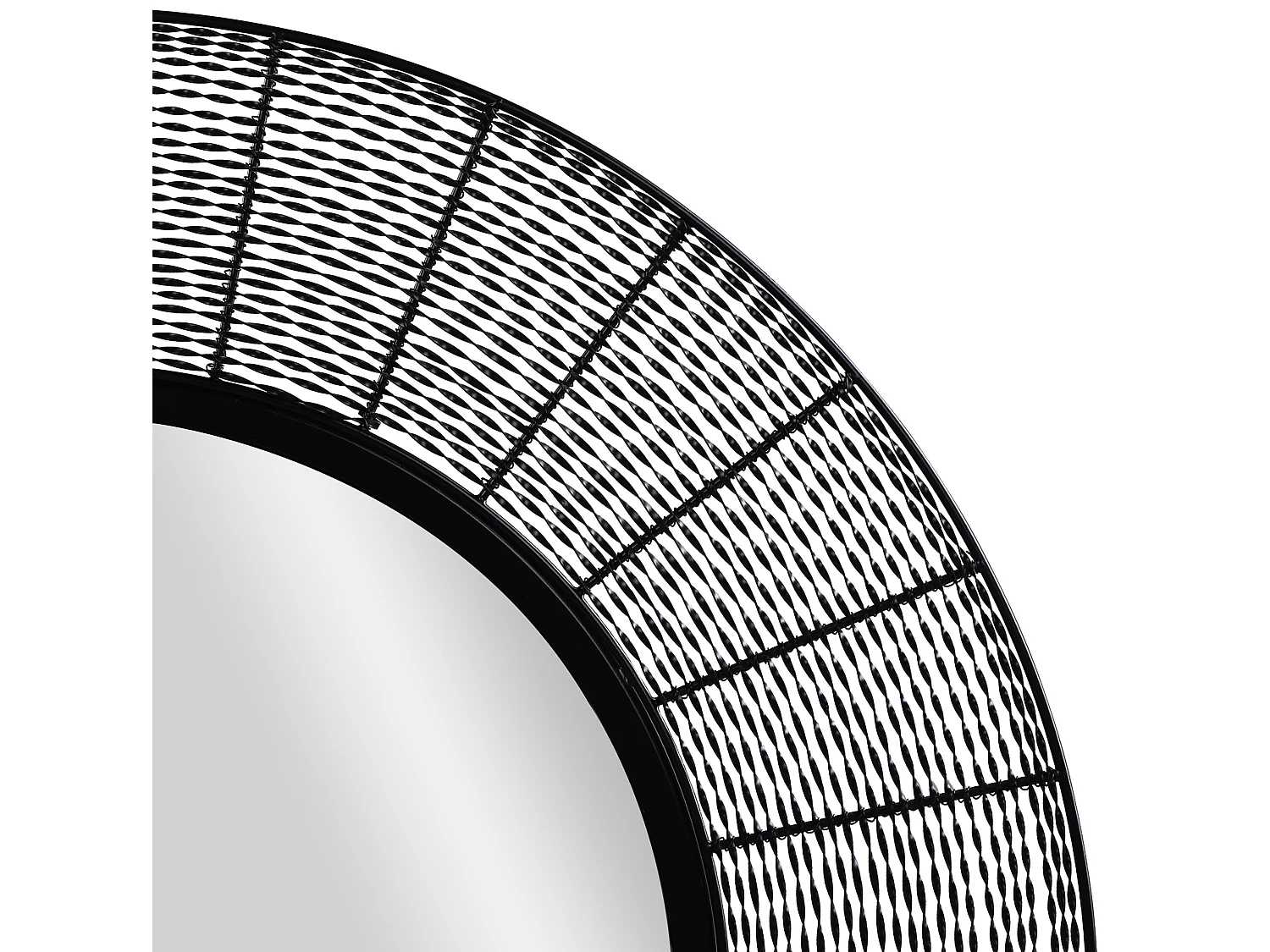 Espejo de pared de metal negro y MDF 84 cm WOMO-DESIGN