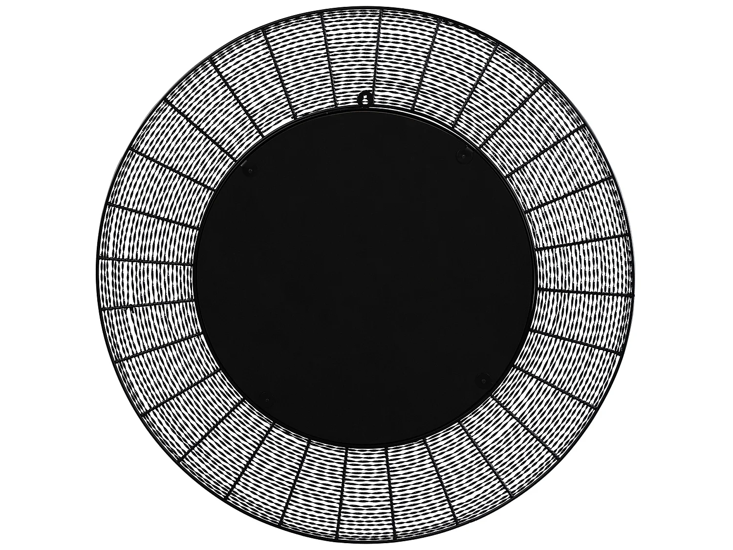 Espejo de pared de metal negro y MDF 84 cm WOMO-DESIGN