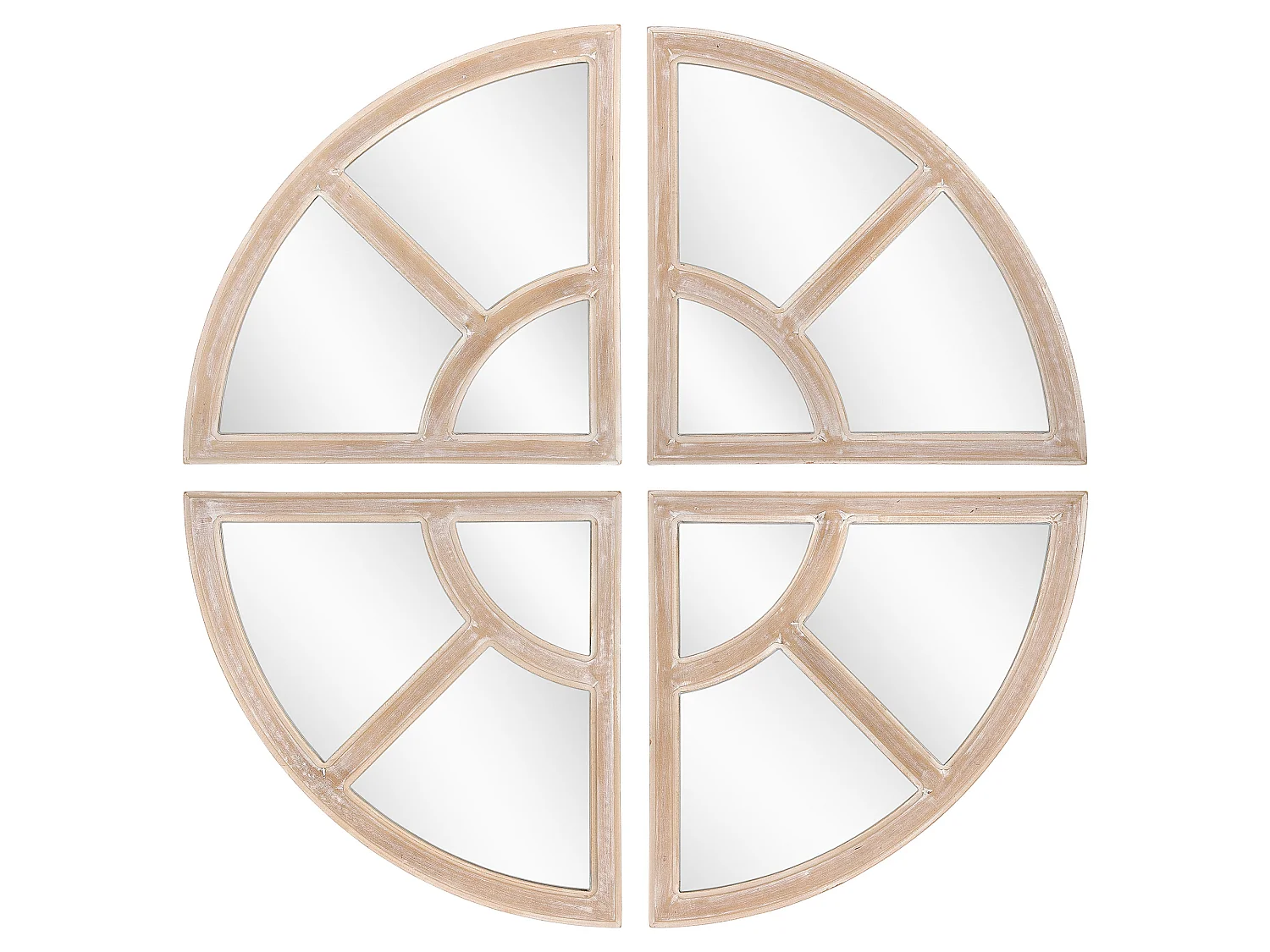 Miroir mural ronde Ø 120 cm en bois de manguier WOMO-DESIGN