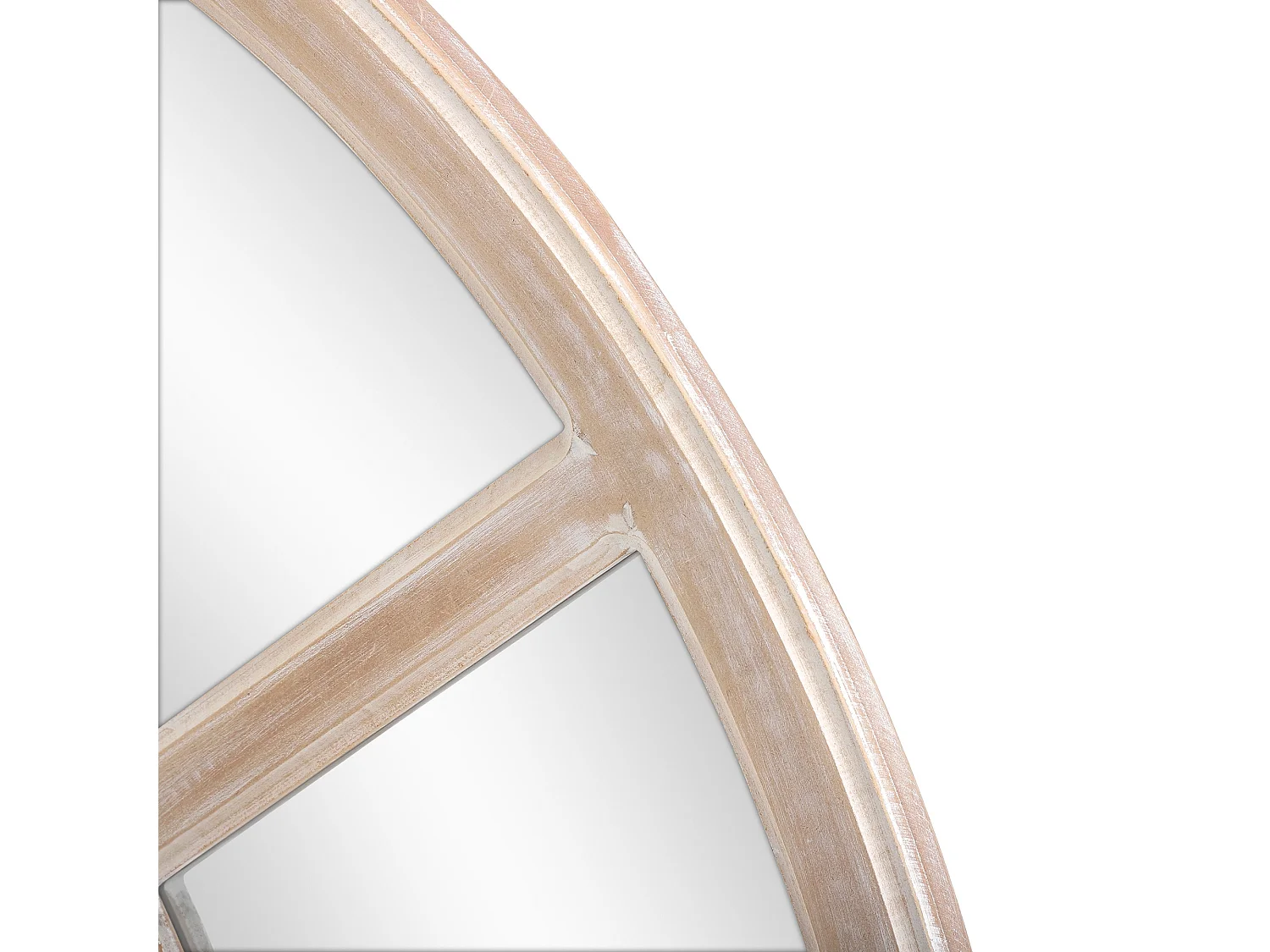 Miroir mural ronde Ø 120 cm en bois de manguier WOMO-DESIGN