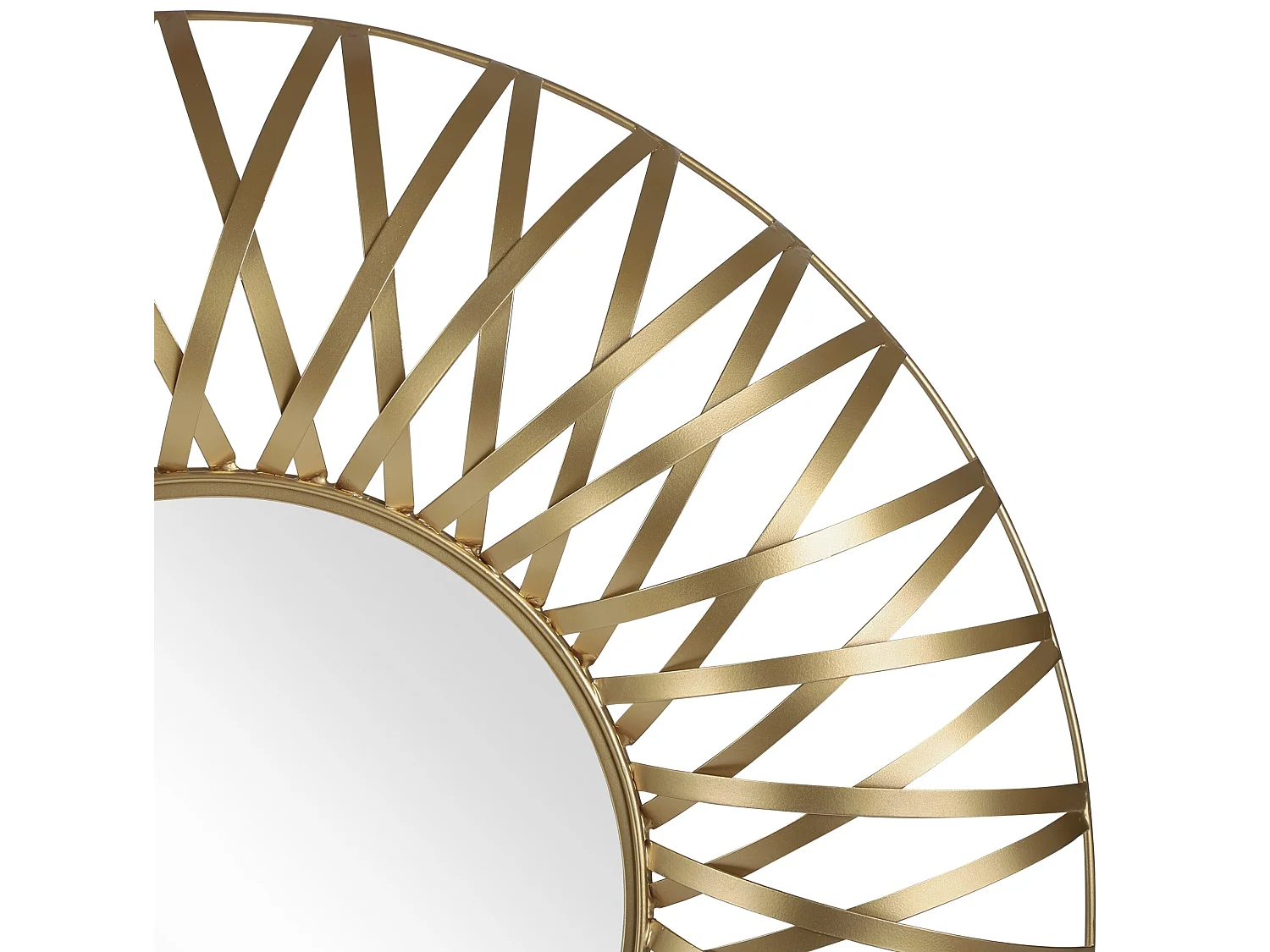 Miroir soleil doré cadre métallique Lima Ø 84 cm WOMO-DESIGN