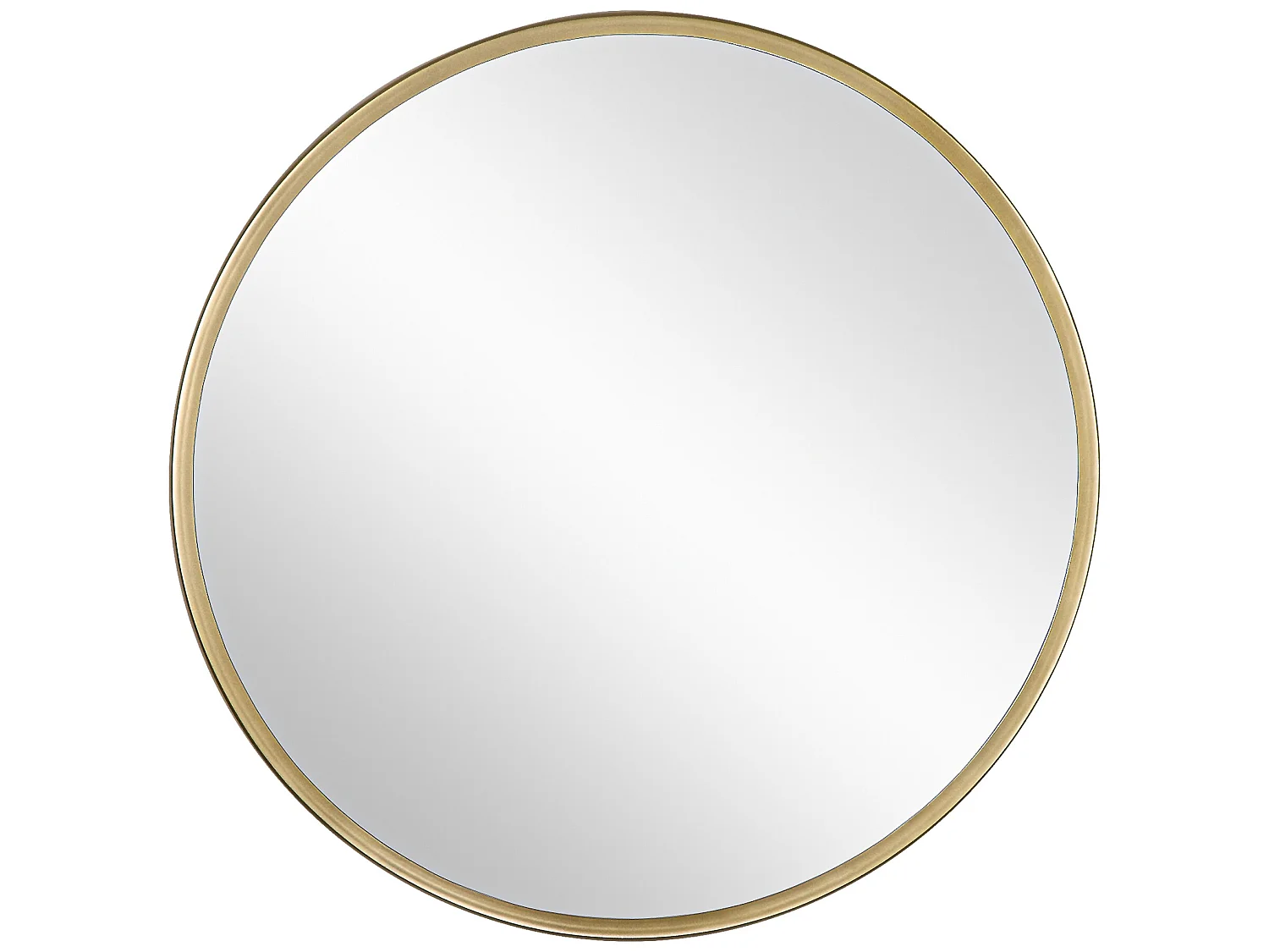 Specchio da parete rotondo con cornice in metallo dorato Cali WOMO-DESIGN