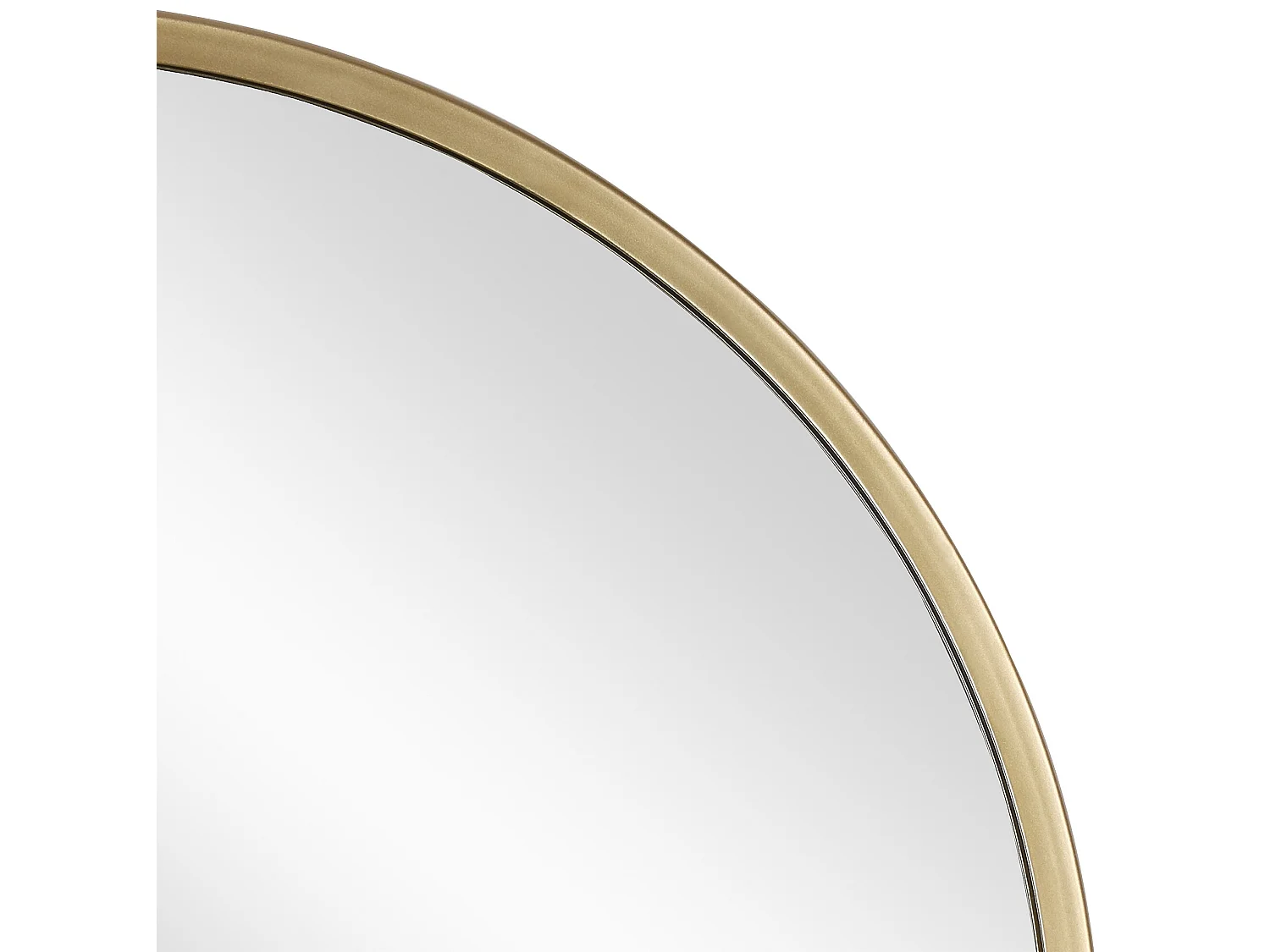 Specchio da parete rotondo con cornice in metallo dorato Cali WOMO-DESIGN