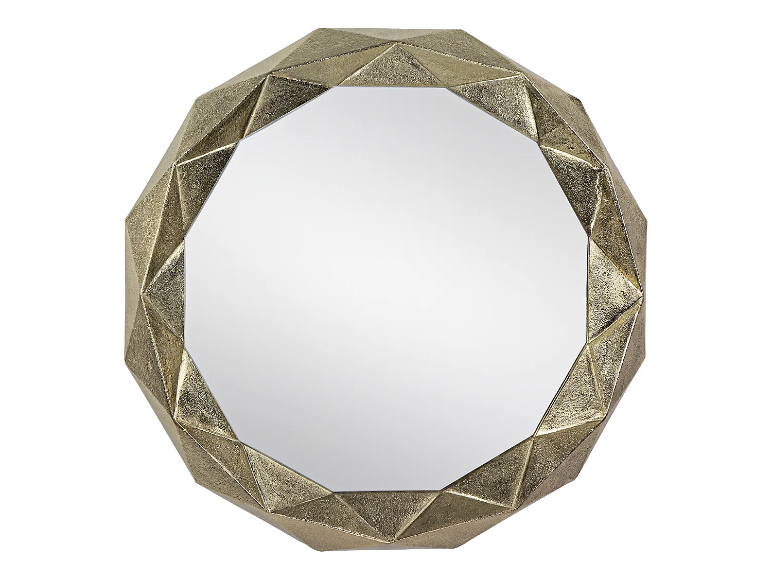 WOMO-DESIGN Specchio decorativo Ø65 cm rotondo con bordo in alluminio dorato, specchiera appesa da muro per corridoio, camera da letto o bagno