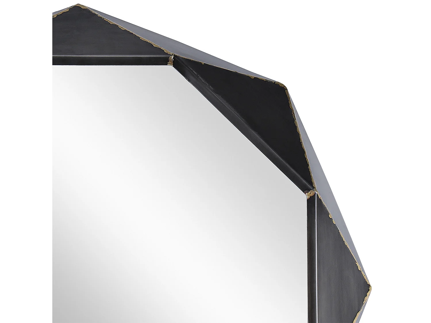 Miroir mural noir cadre métallique Quito Ø 72 cm WOMO-DESIGN