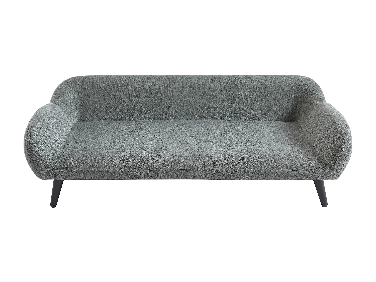 Tiersofa - 99 x 61 cm - Stoff & Metall - Grau - ZOLIA