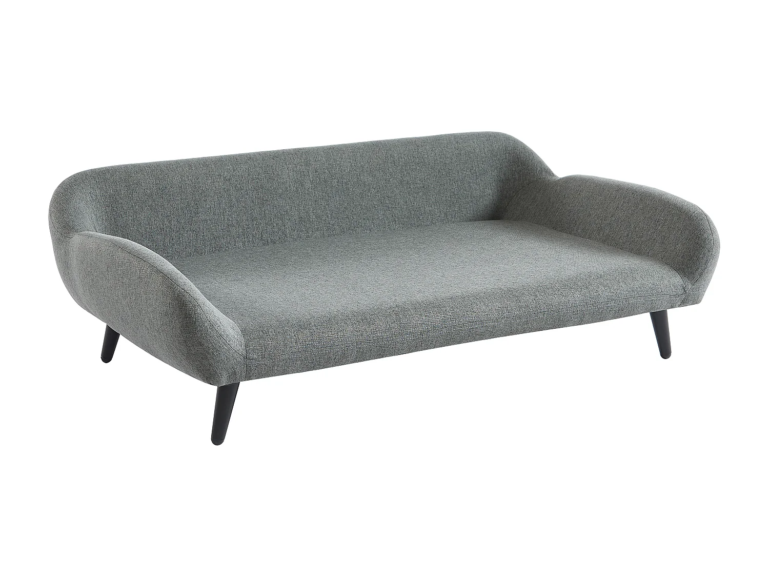 Tiersofa - 99 x 61 cm - Stoff & Metall - Grau - ZOLIA