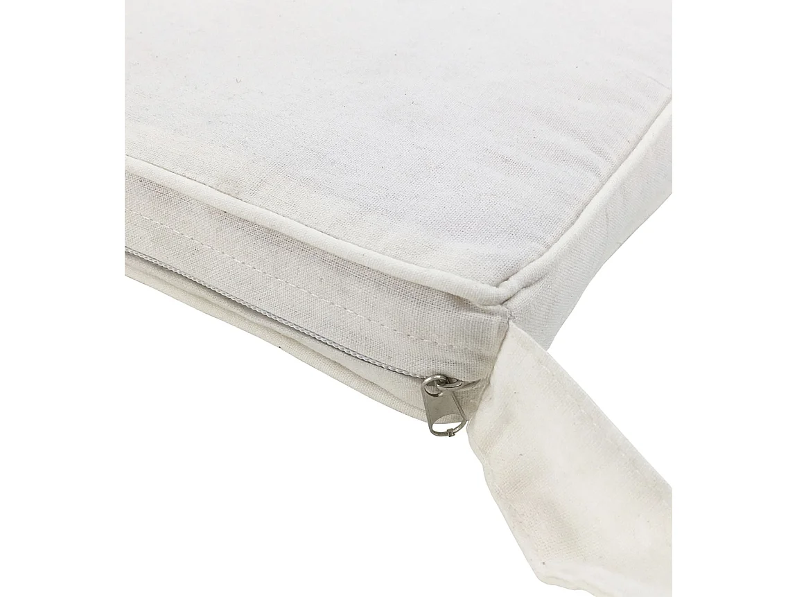 Coussin tissu couleur blanc 45 x 42