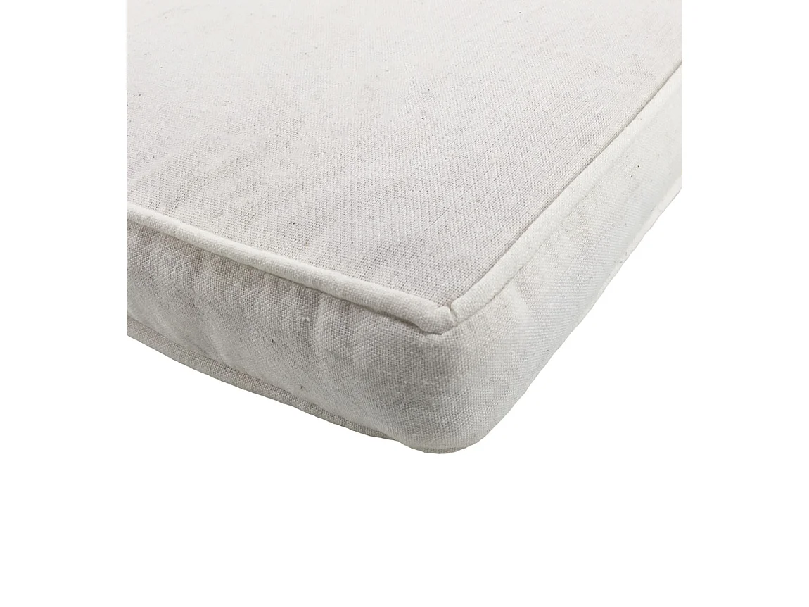 Coussin tissu couleur blanc 45 x 42