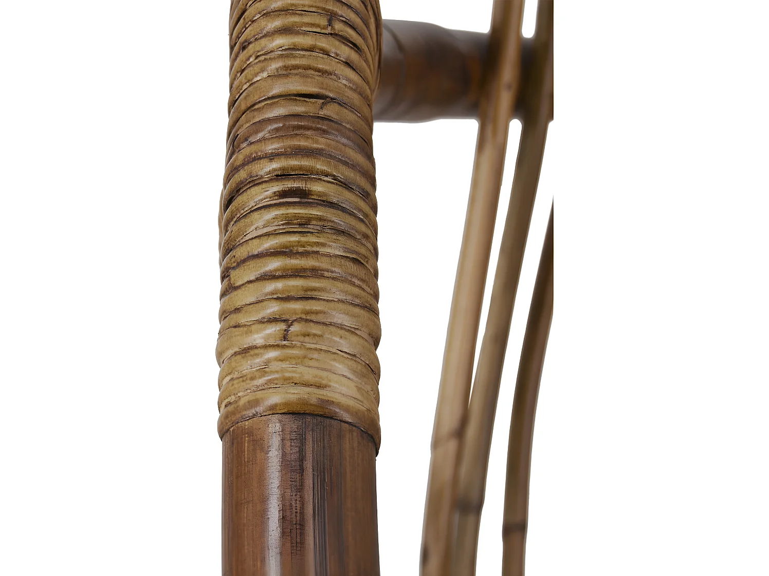 Fauteuil en bois de mindi et rotin