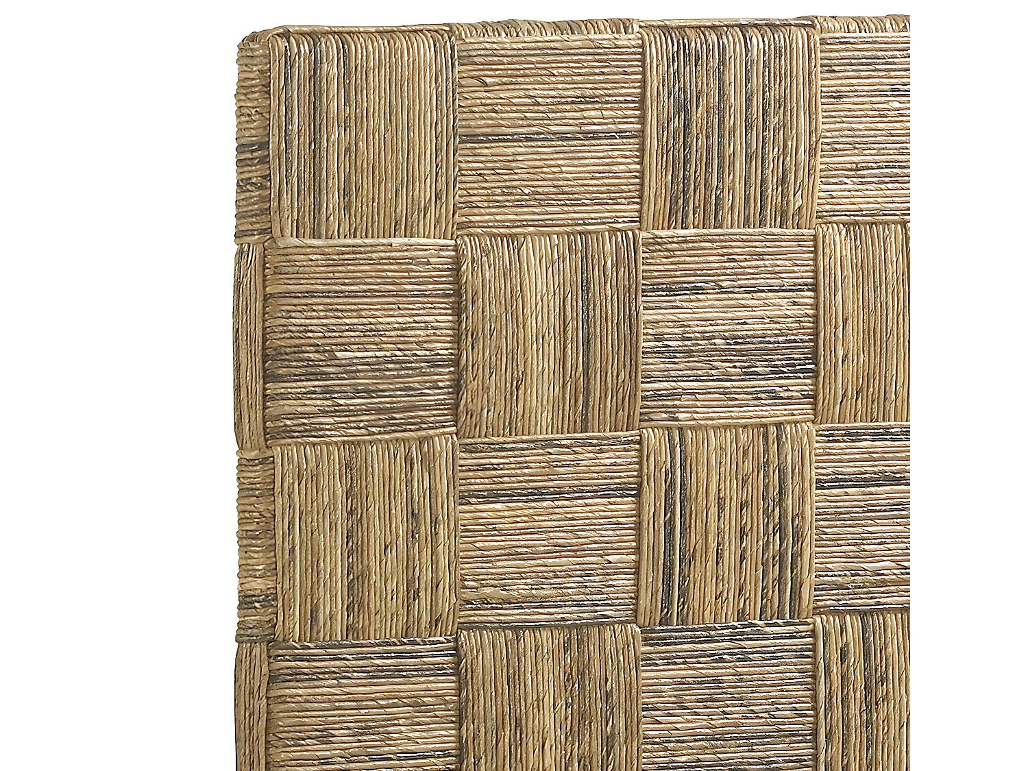 RATTAN - Tête de lit en bois marron et rotin beige L165
