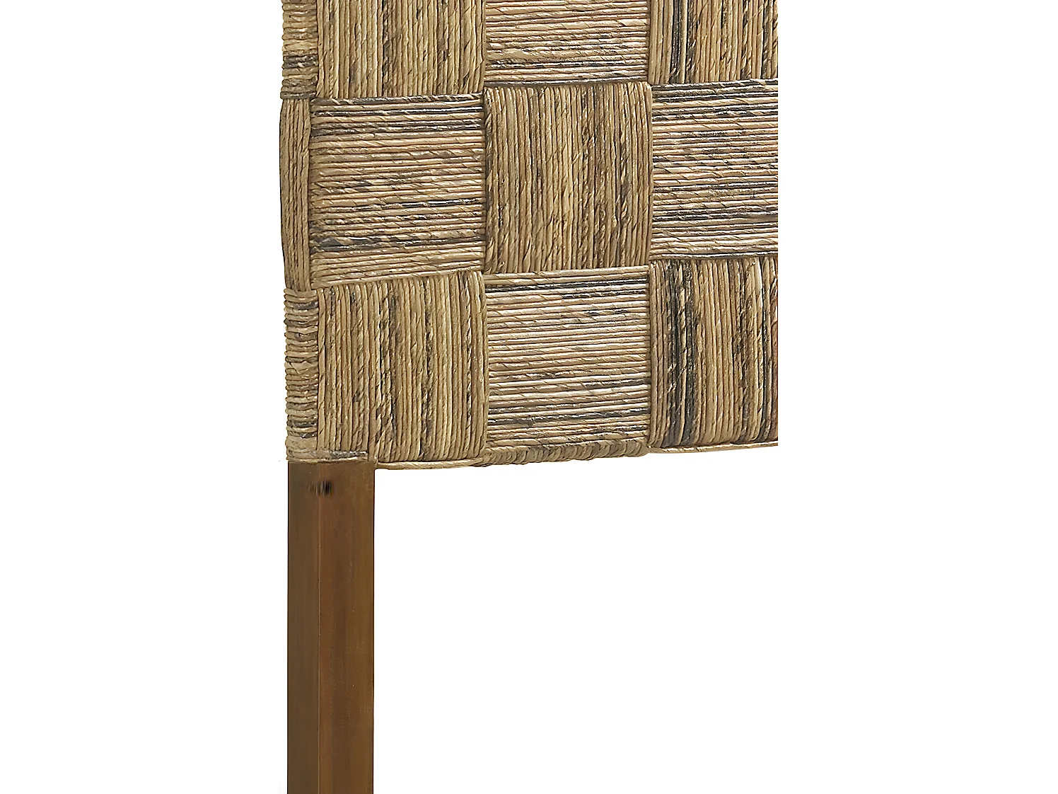 RATTAN - Tête de lit en bois marron et rotin beige L165