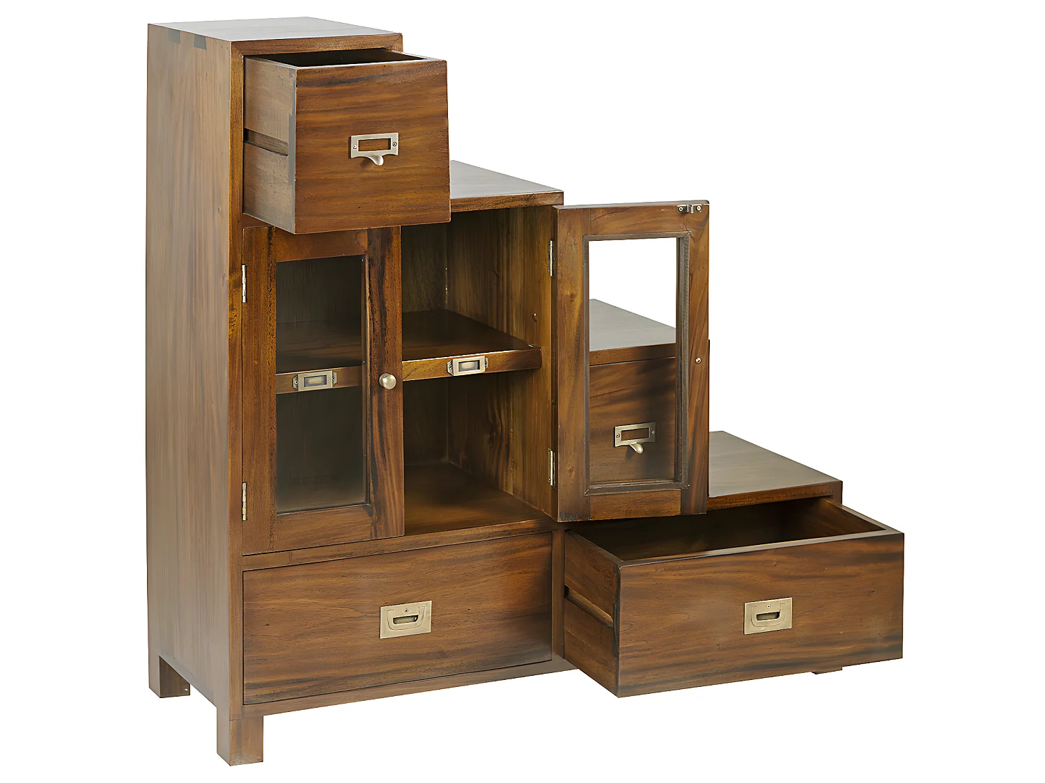 FLAMINGO - Meuble escalier descente gauche en bois marron