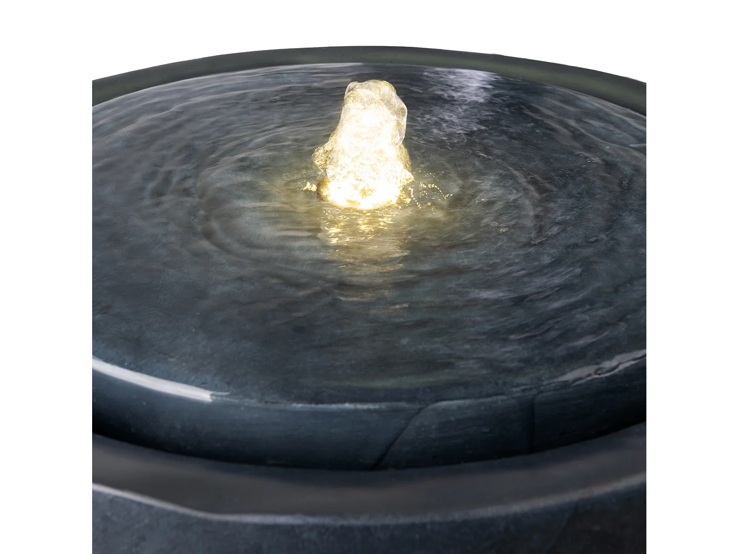 Fontaine de jardin Ø40 cm pierre anthracite WOMO-DESIGN
