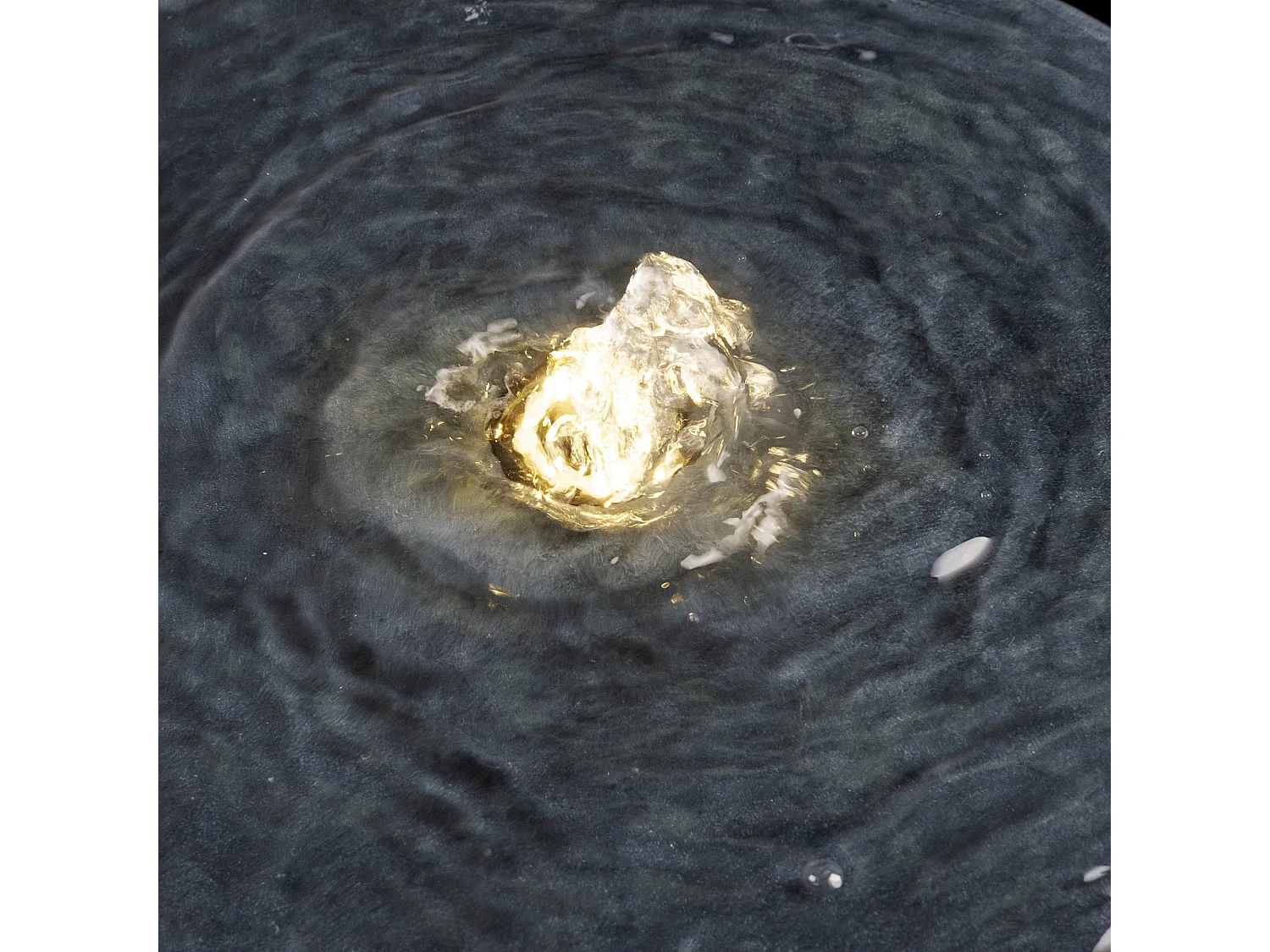 Fontaine de jardin Ø40 cm pierre anthracite WOMO-DESIGN