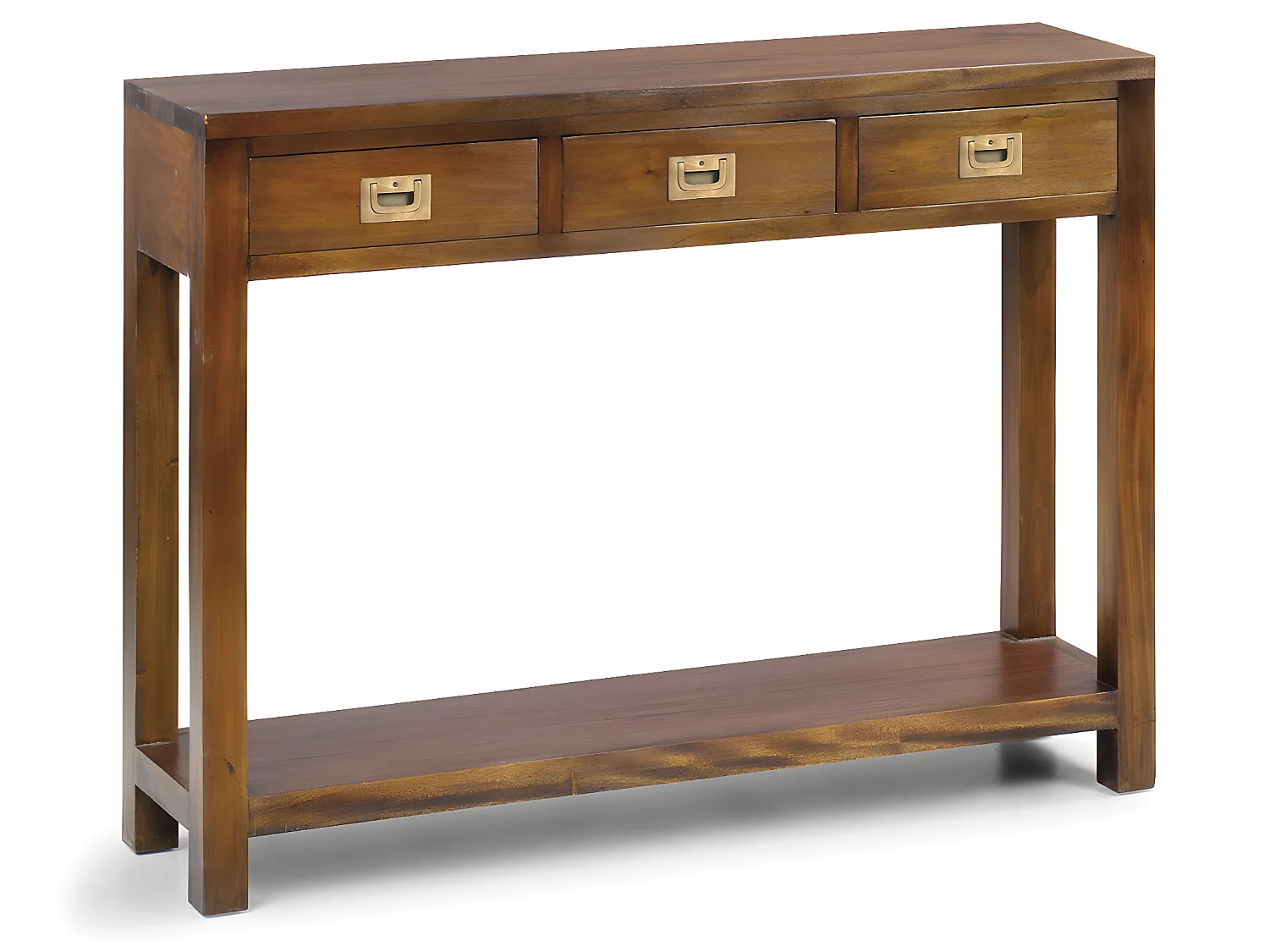 FLAMINGO - Console 3 tiroirs en bois marron L110