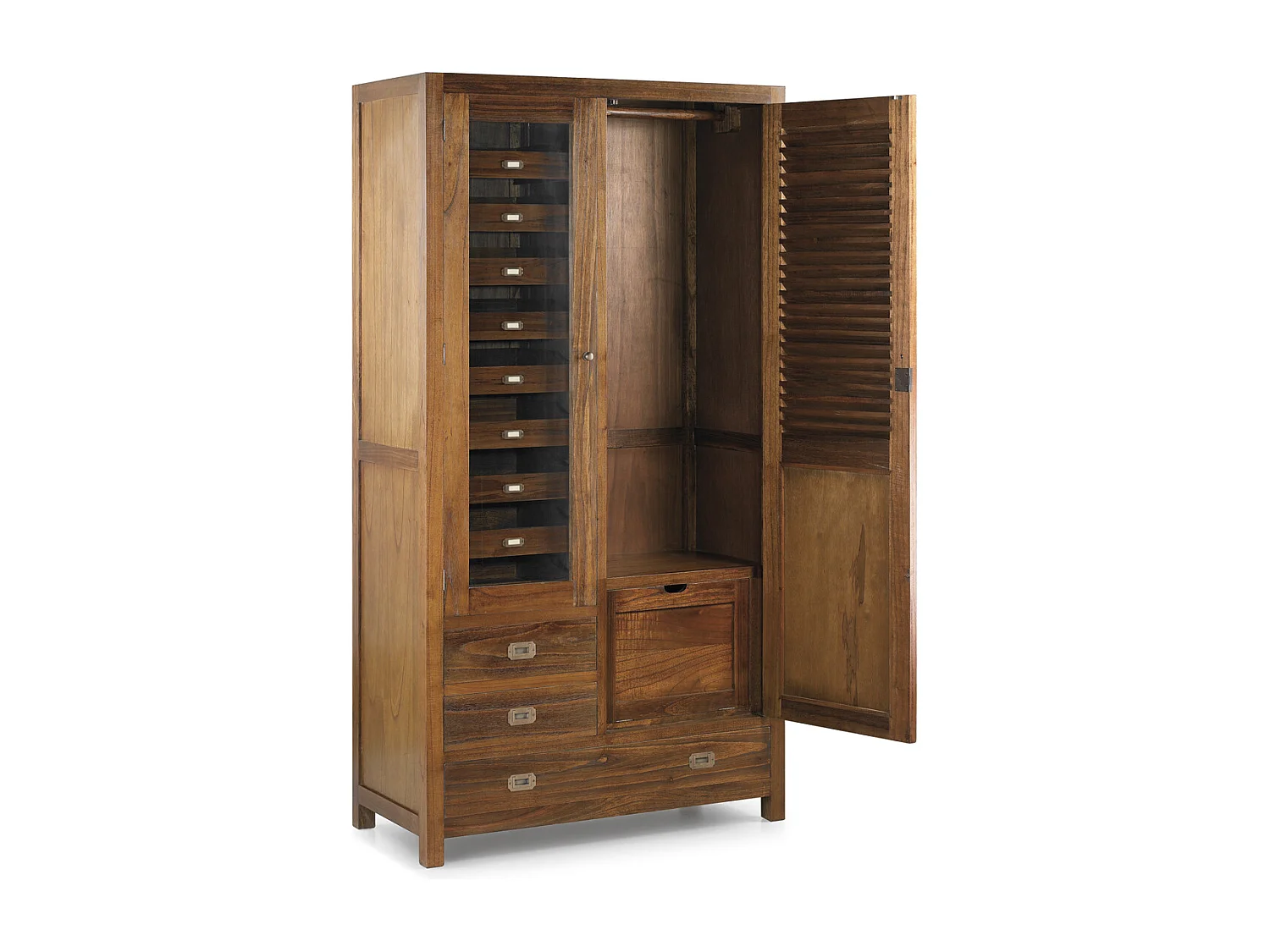 STAR - Armoire en bois de mindi marron 5 tiroirs H200