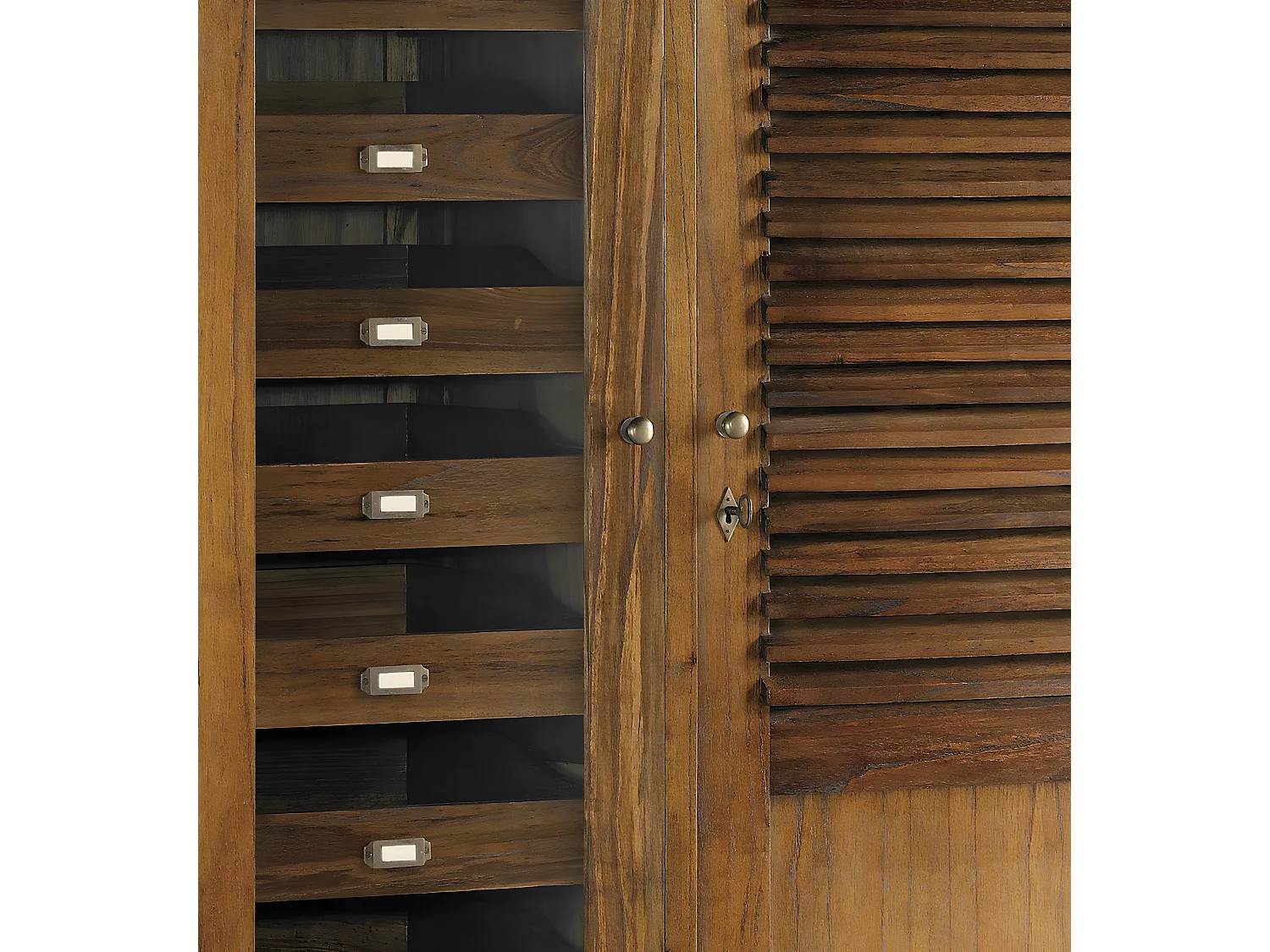 STAR - Armoire en bois de mindi marron 5 tiroirs H200