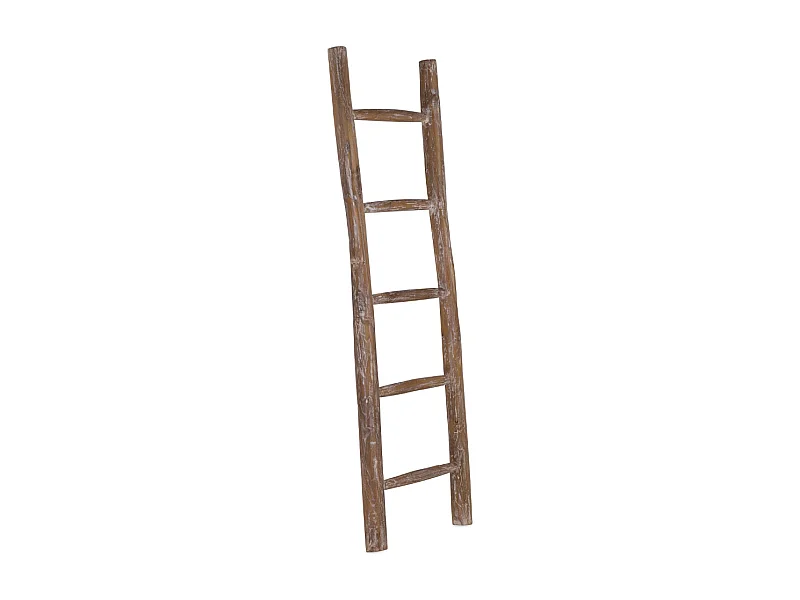 Porte-serviette en bois couleur marron blanchi H200