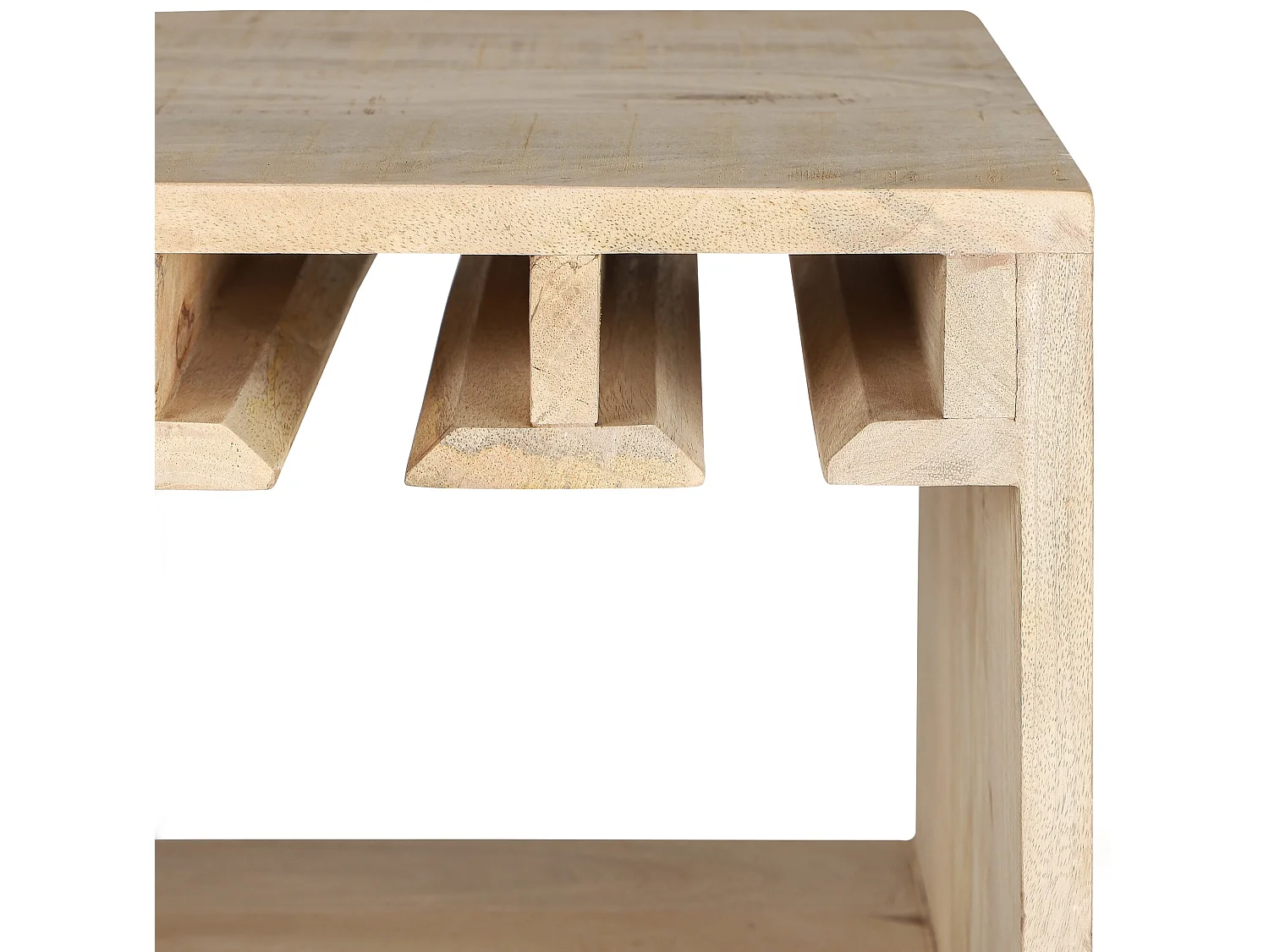 Meuble à vin 45x90x40cm rustique bois massif tropical artisanal unique rangement bouteilles porte-verres casier à tiroir support buffet de bar salon