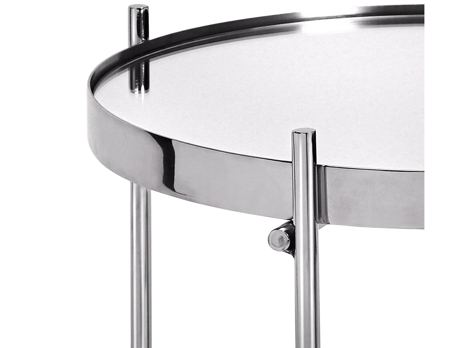 Table basse set de 2 pièces argent en métal et verre WOMO-DESIGN