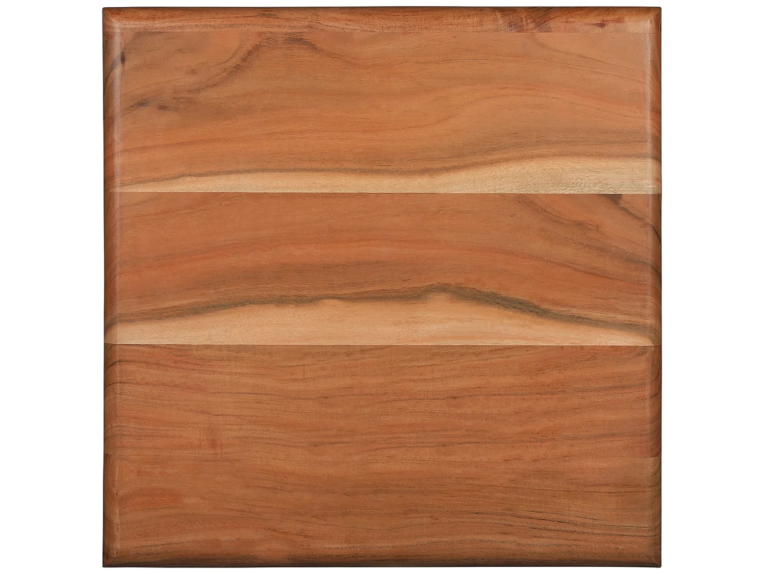 Set 2 table basse de salon métal noir bois d'acacia WOMO-DESIGN